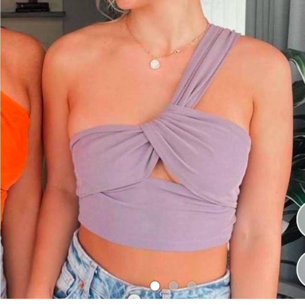 Urban Outfitters Lavender One-Shoulder Top